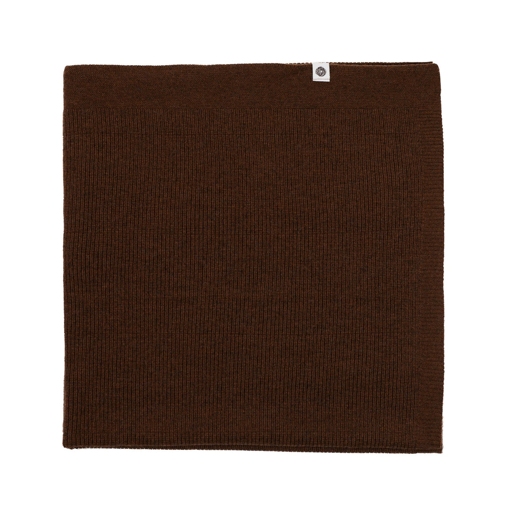 Wollen baby- en kinderdeken Gebreid – merinowol – Brunette