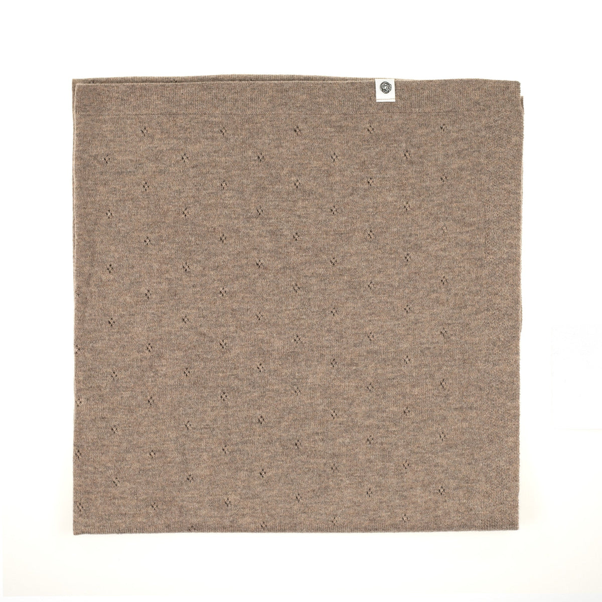 Wollen baby- en wikkeldeken – pointelle gebreid – merinowol – Cobble