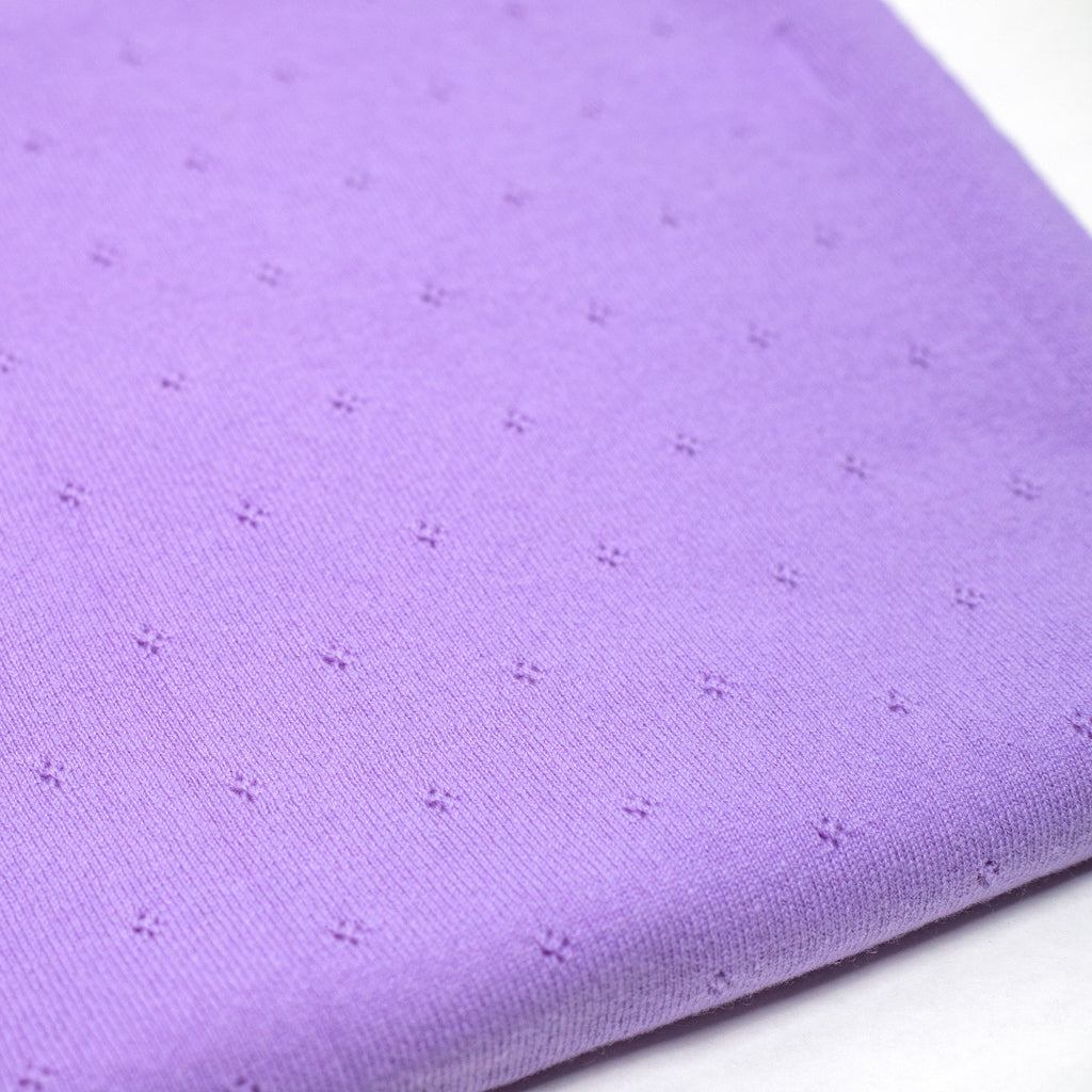 Wollen baby- en wikkeldeken – pointelle gebreid – merinowol – Orchid