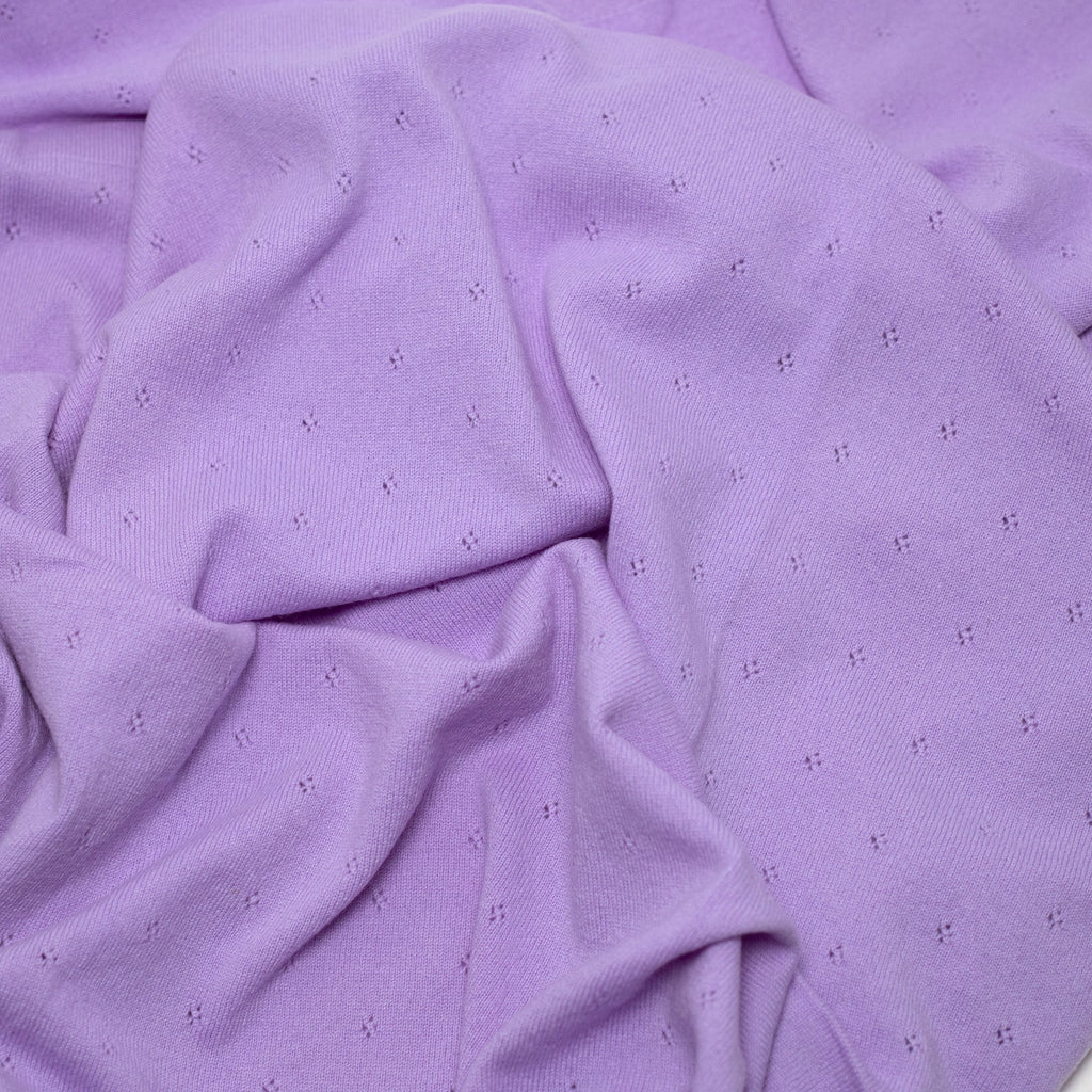 Wollen baby- en wikkeldeken – pointelle gebreid – merinowol – Orchid