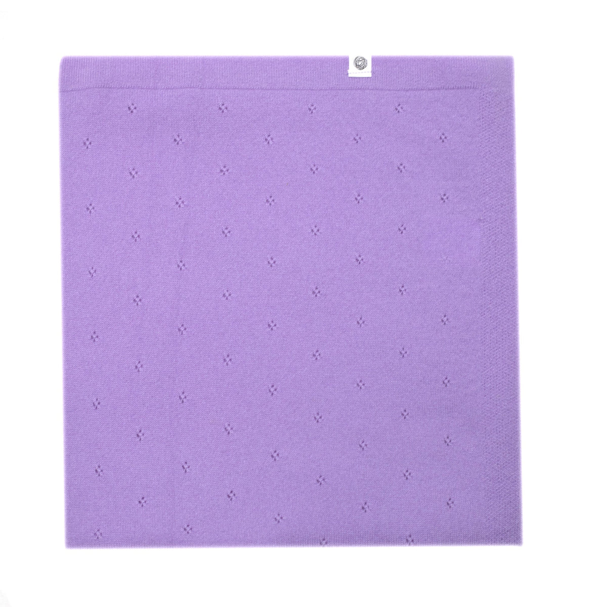 Wollen baby- en wikkeldeken – pointelle gebreid – merinowol – Orchid