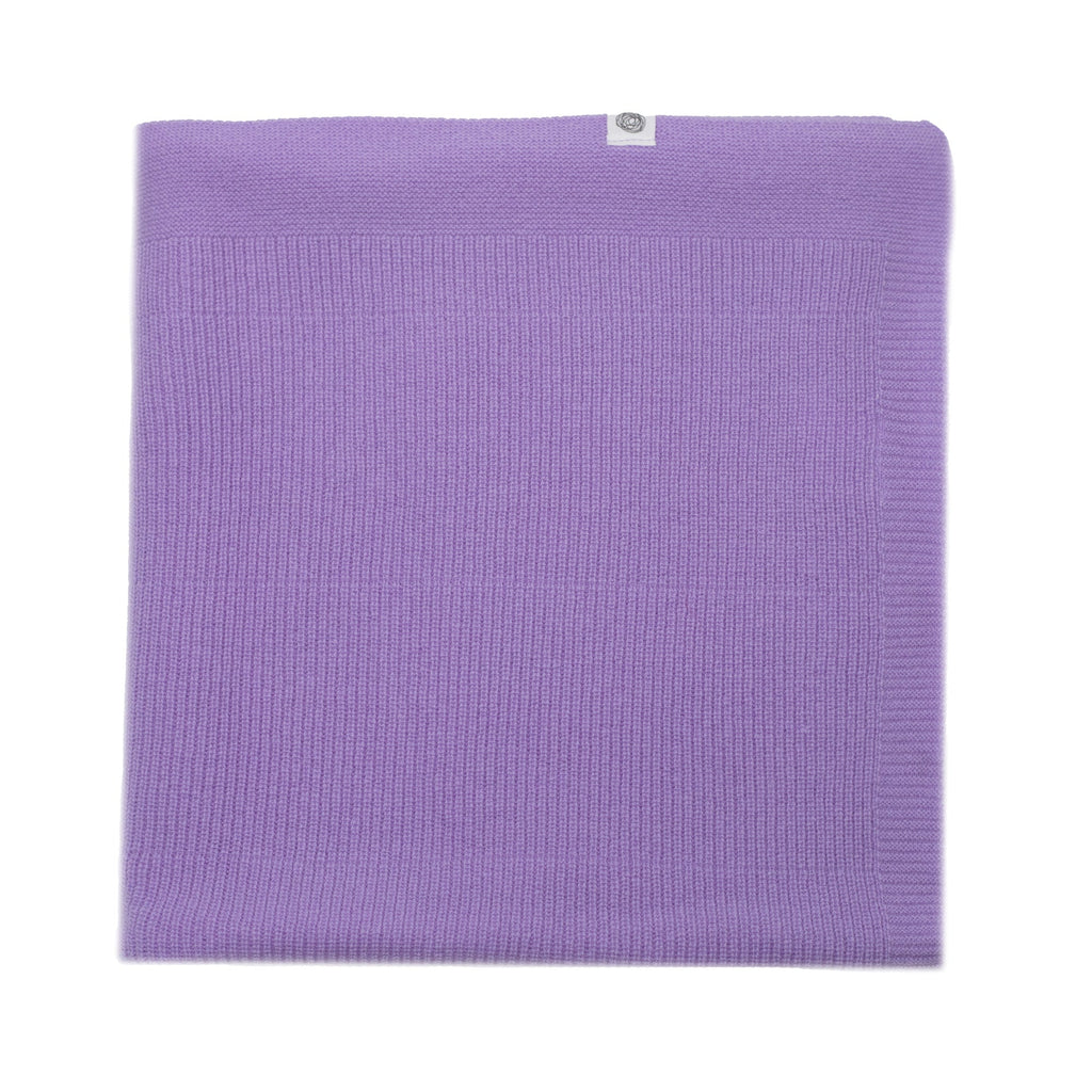 Wollen baby- en wikkeldeken – gebreid – merinowol – Orchid