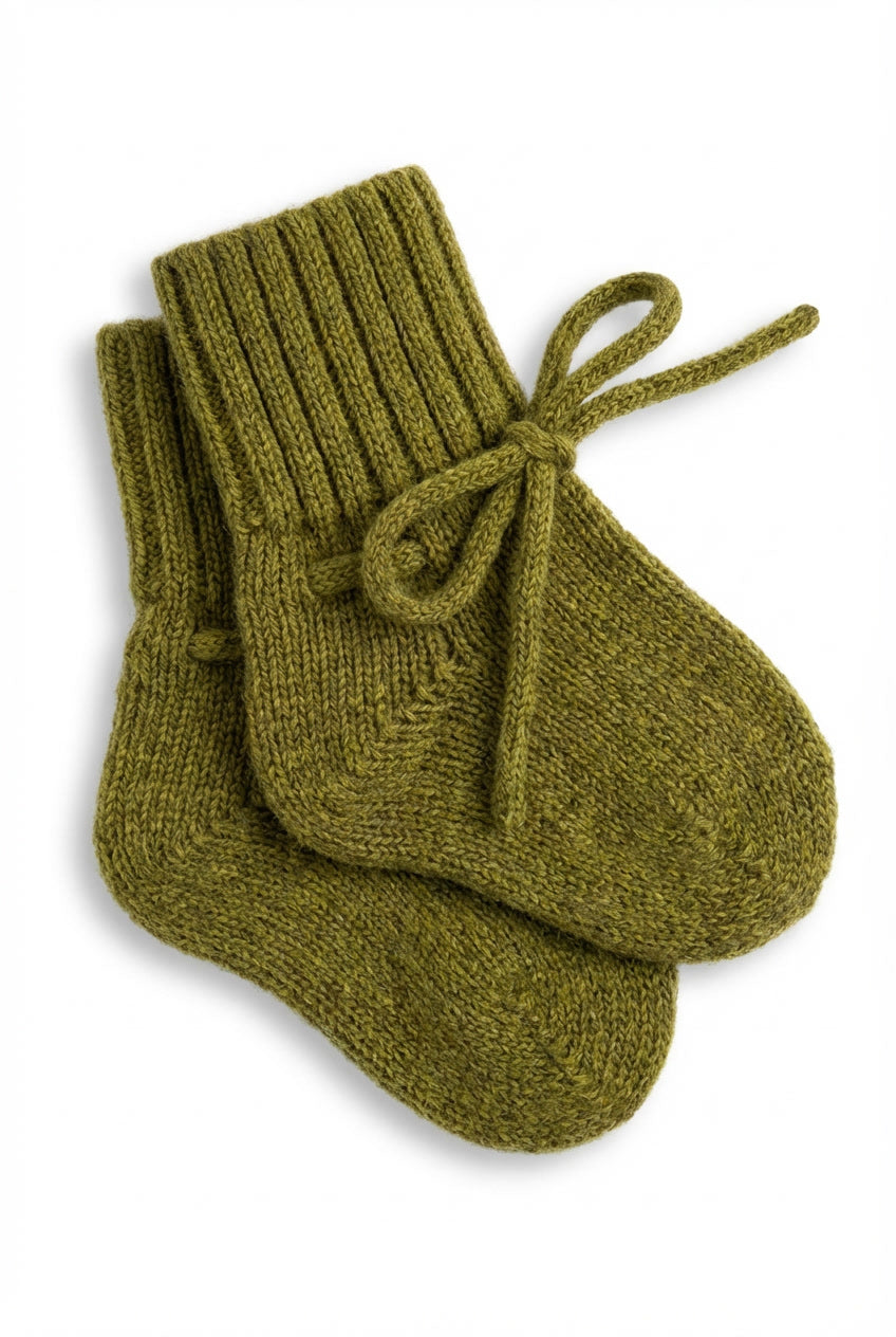 Wollen babysokjes – merinowol – Pickle