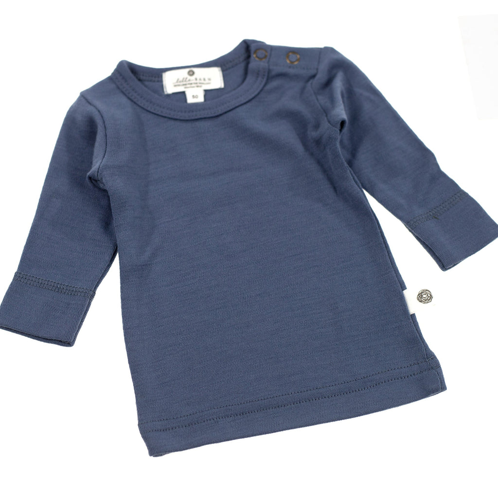 Wollen baby- en kindertrui – merinowol – Vintage Indigo