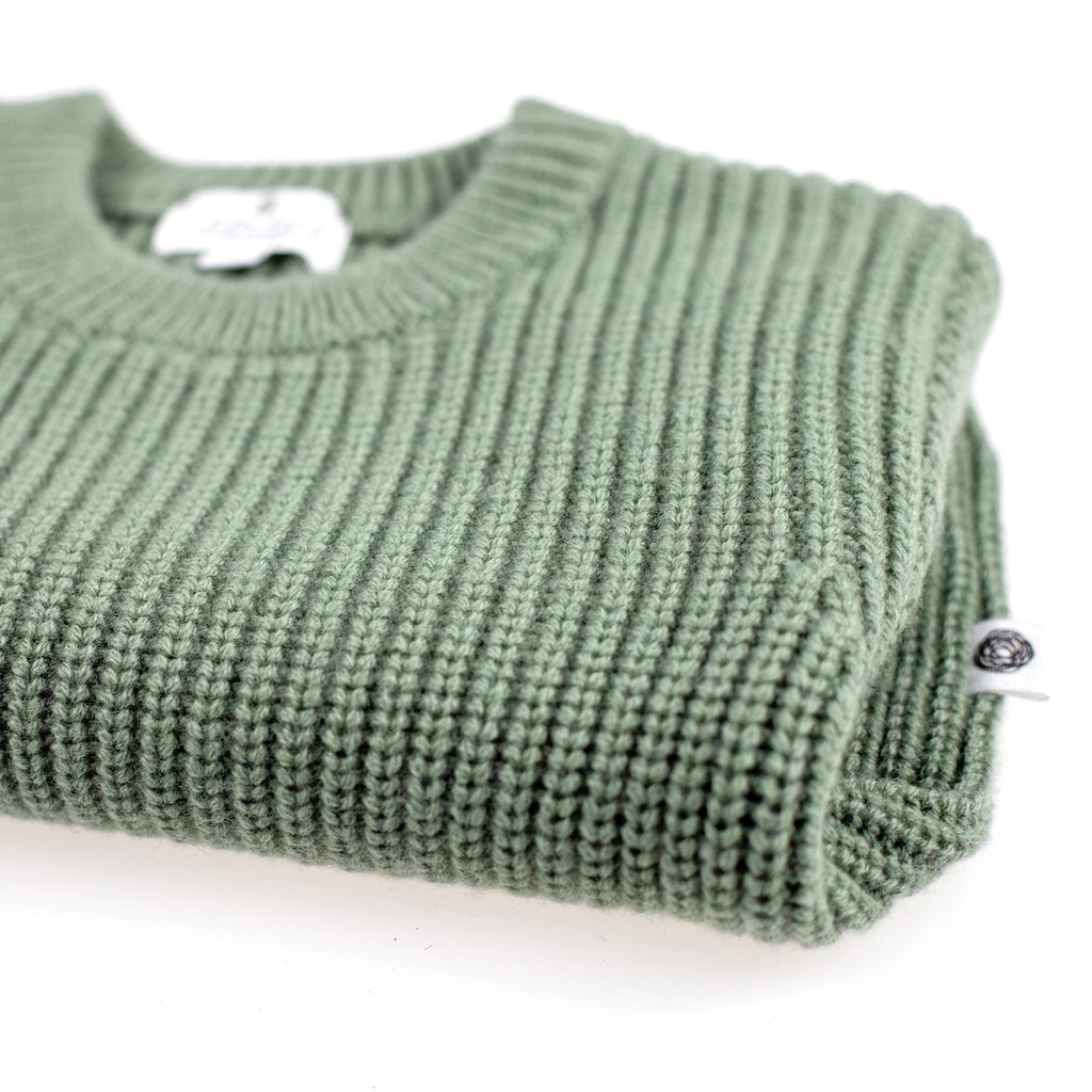 Gebreid wollen babytruitje – merinowol – Harper