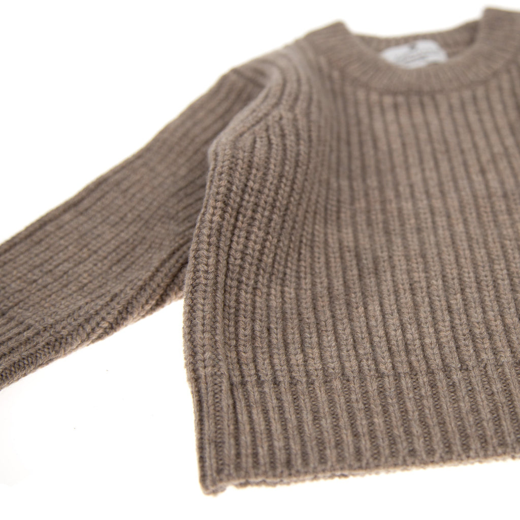 Gebreid wollen babytruitje – merinowol – Cobble