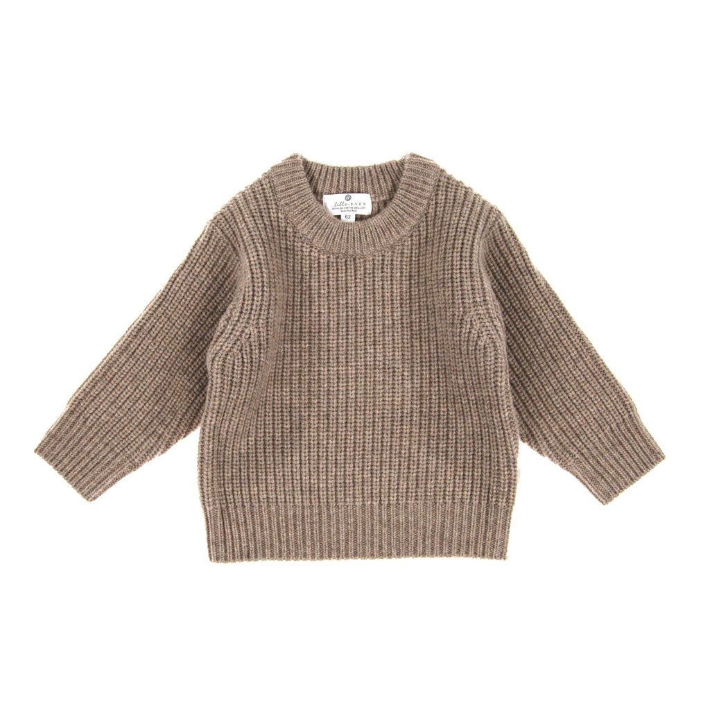 Gebreid wollen babytruitje – merinowol – Cobble