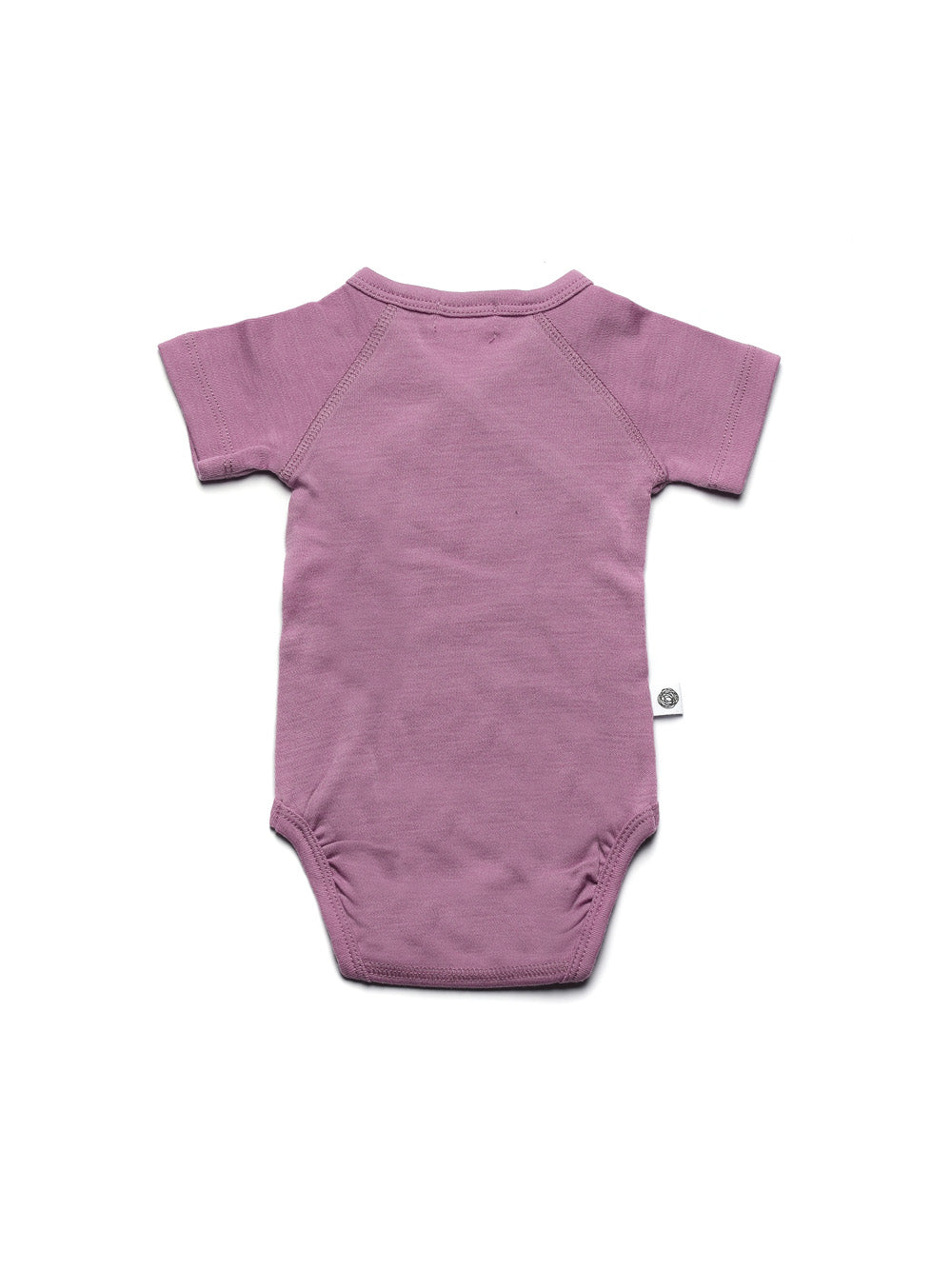 Wollen overslagromper korte mouw – merinowol – Lavender Mist