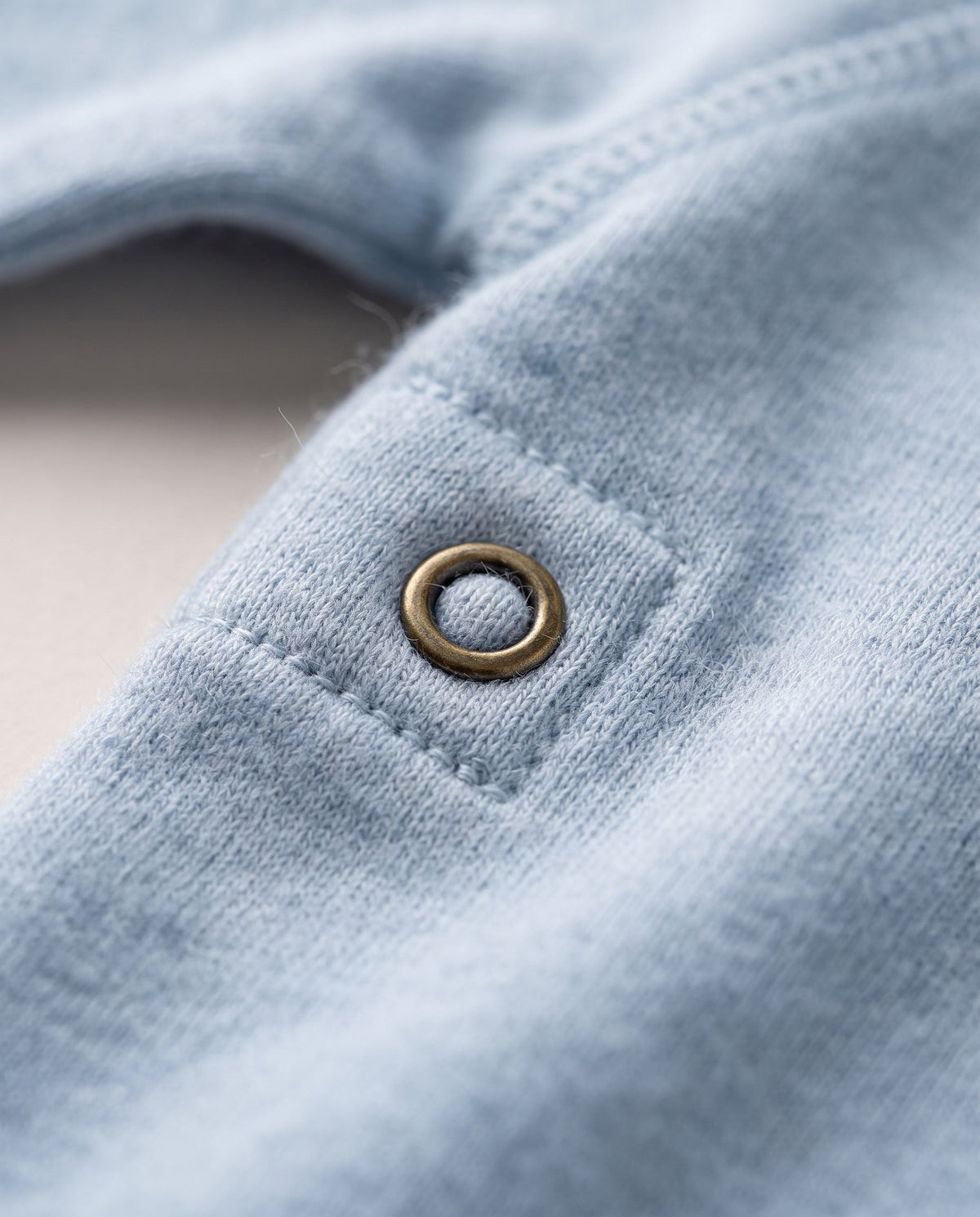 Wollen overslagromper lange mouw – merinowol – Blue Fog