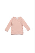 Baby wollen overslagtrui – merinowol – Misty Rose