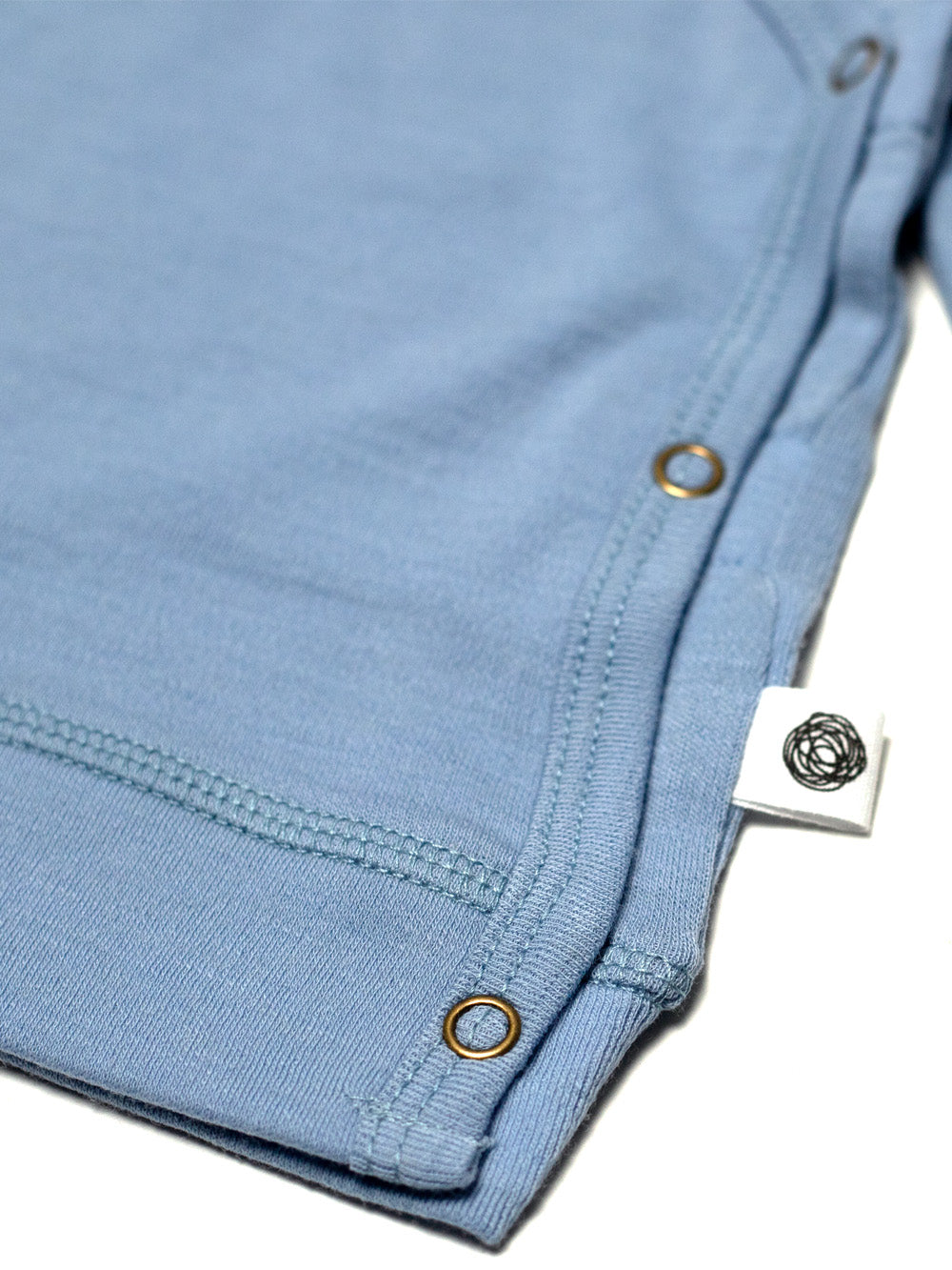 Baby wollen overslagtrui – merinowol – Blue Fog