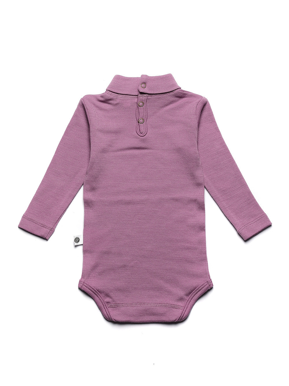 Wollen romper lange mouwen met col – merinowol – Lavender Mist