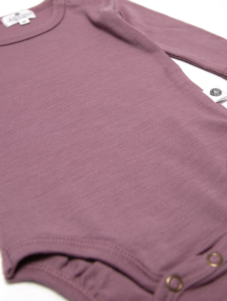 Wollen romper lange mouwen – merinowol – Grape shake