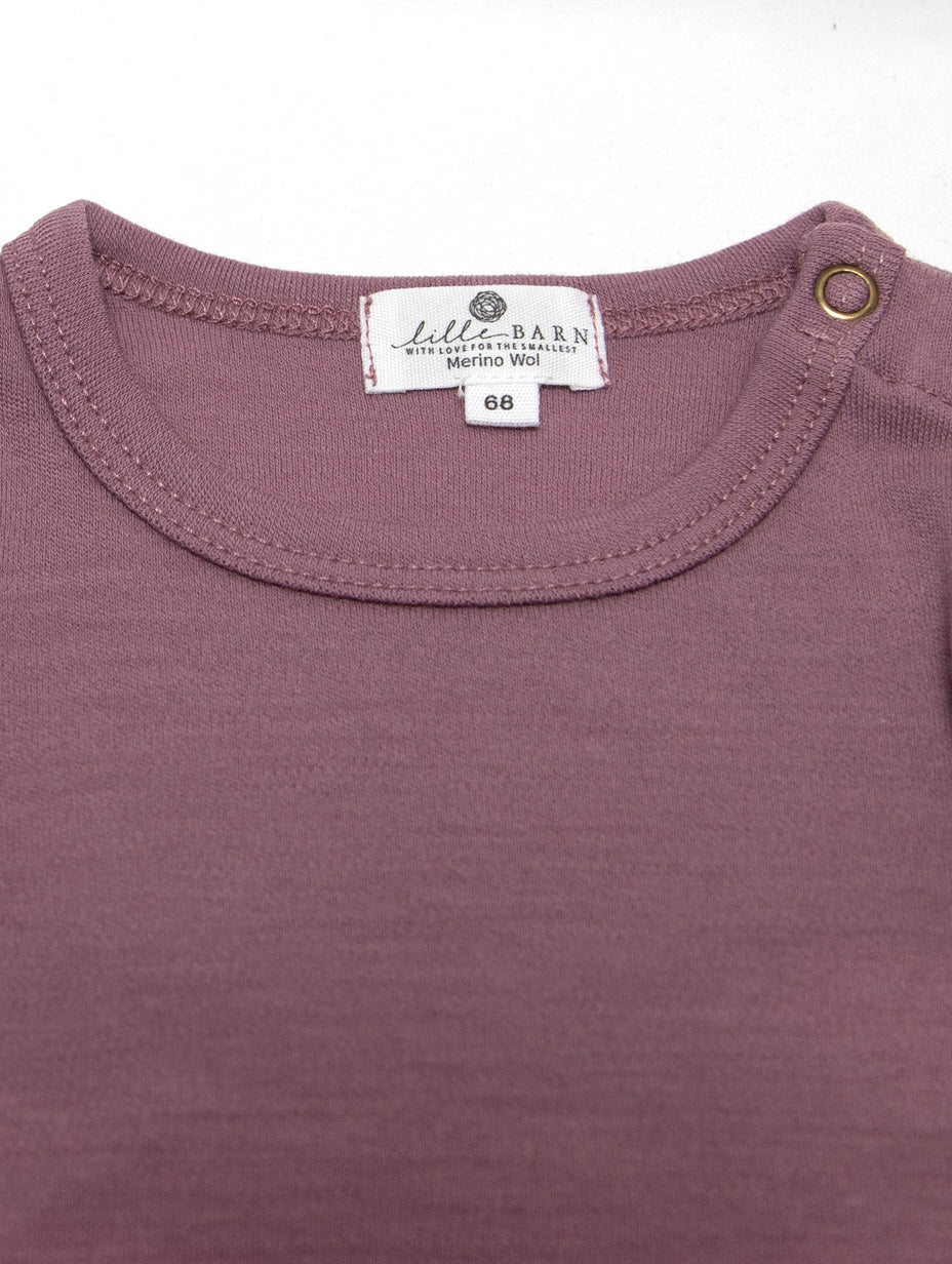 Wollen romper lange mouwen – merinowol – Grape shake