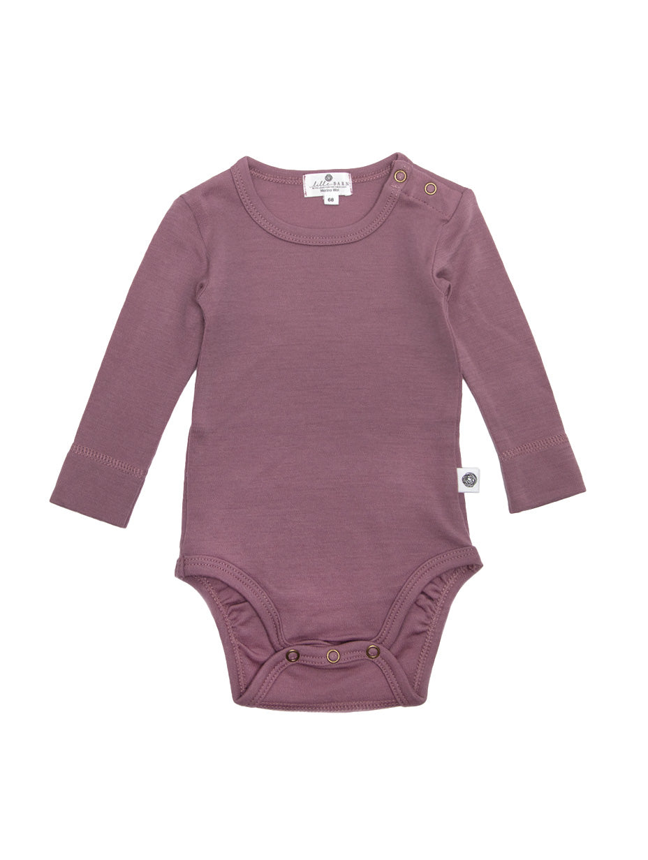 Wollen romper lange mouwen – merinowol – Grape shake