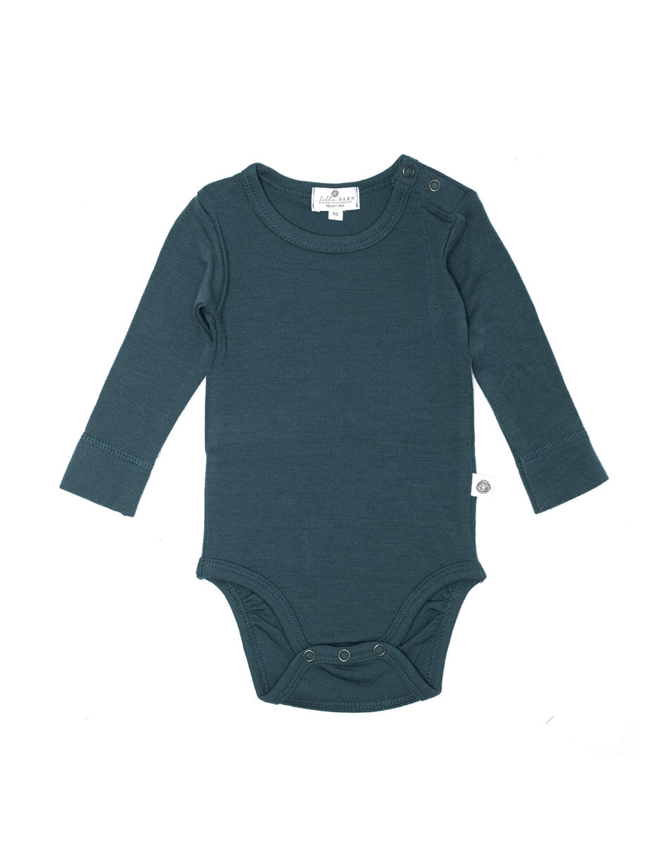 Wollen romper lange mouwen – merinowol – Orion Blue