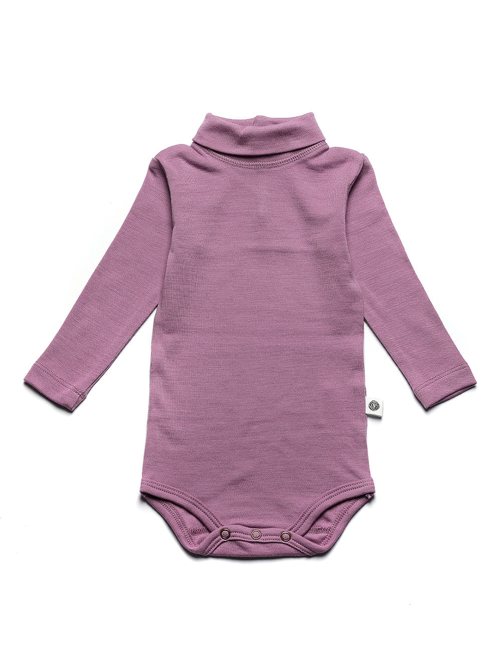 Wollen romper lange mouwen met col – merinowol – Lavender Mist