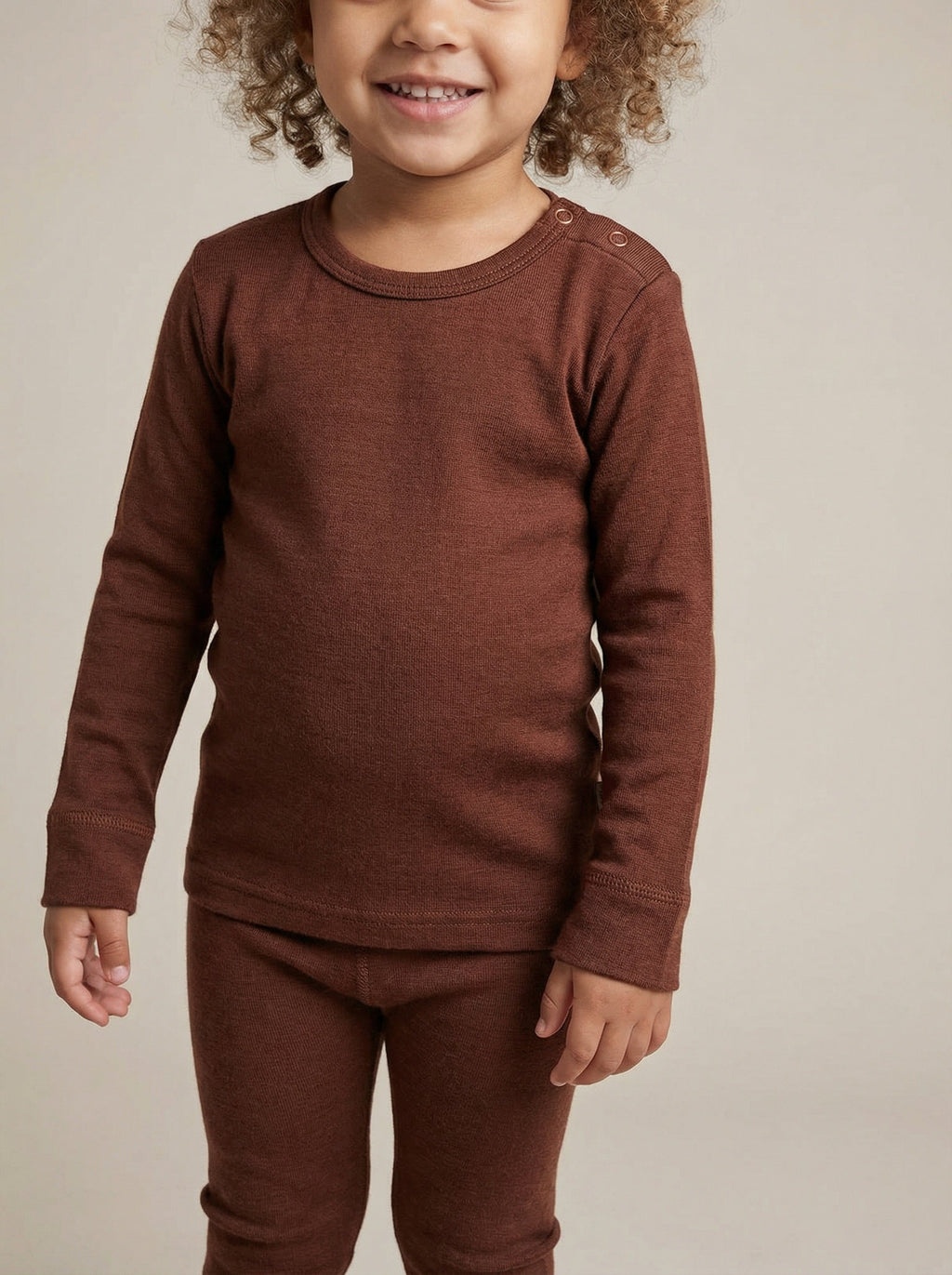 Wollen baby- en kindertrui – merinowol – Cinnamon