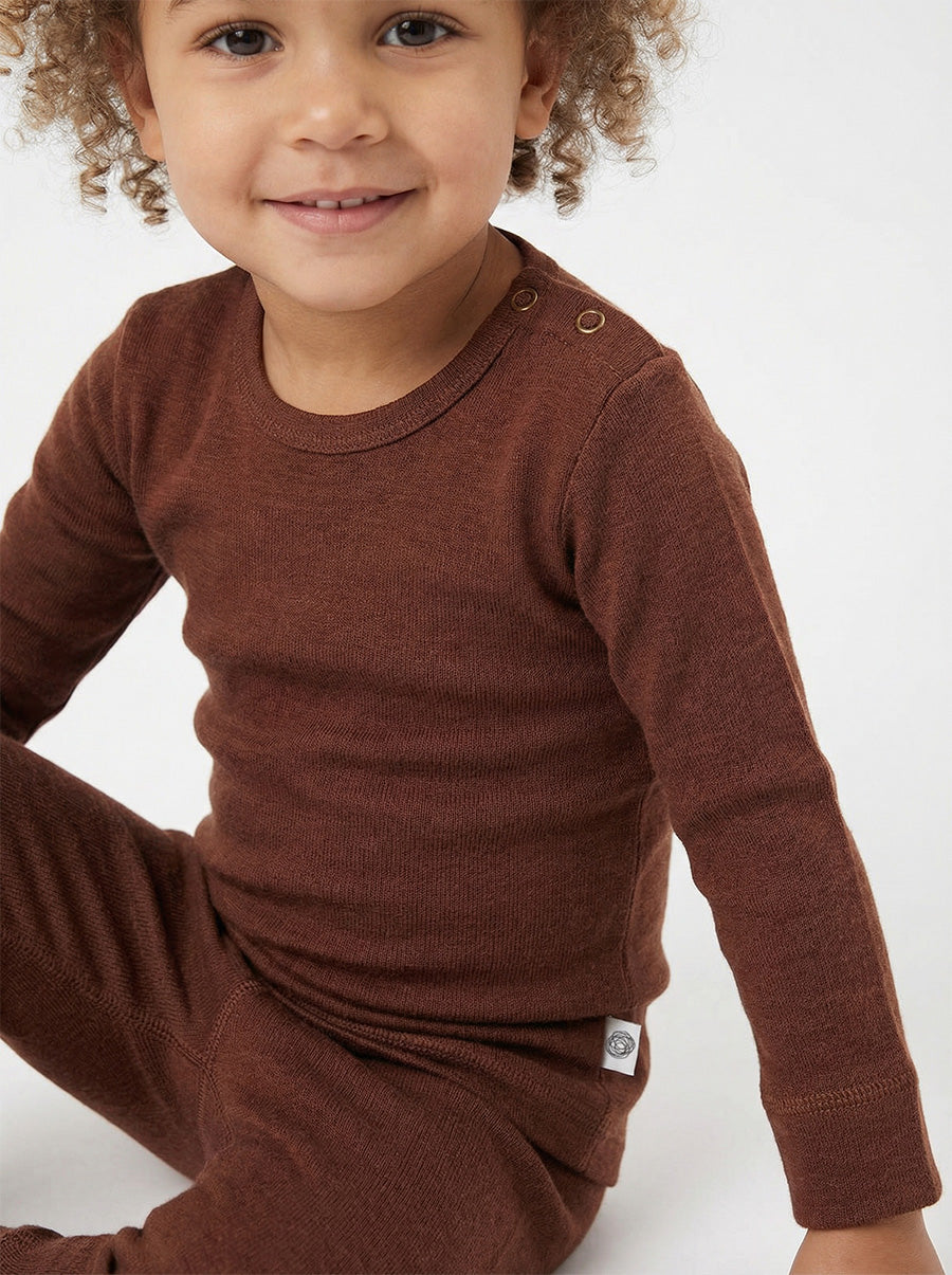 Wollen baby- en kindertrui – merinowol – Cinnamon