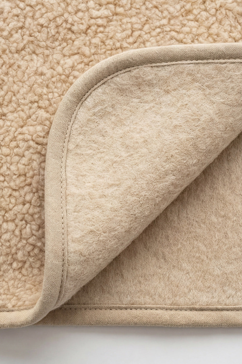 Wollen ledikantdeken 93 × 135 cm – merinowol – Amandel