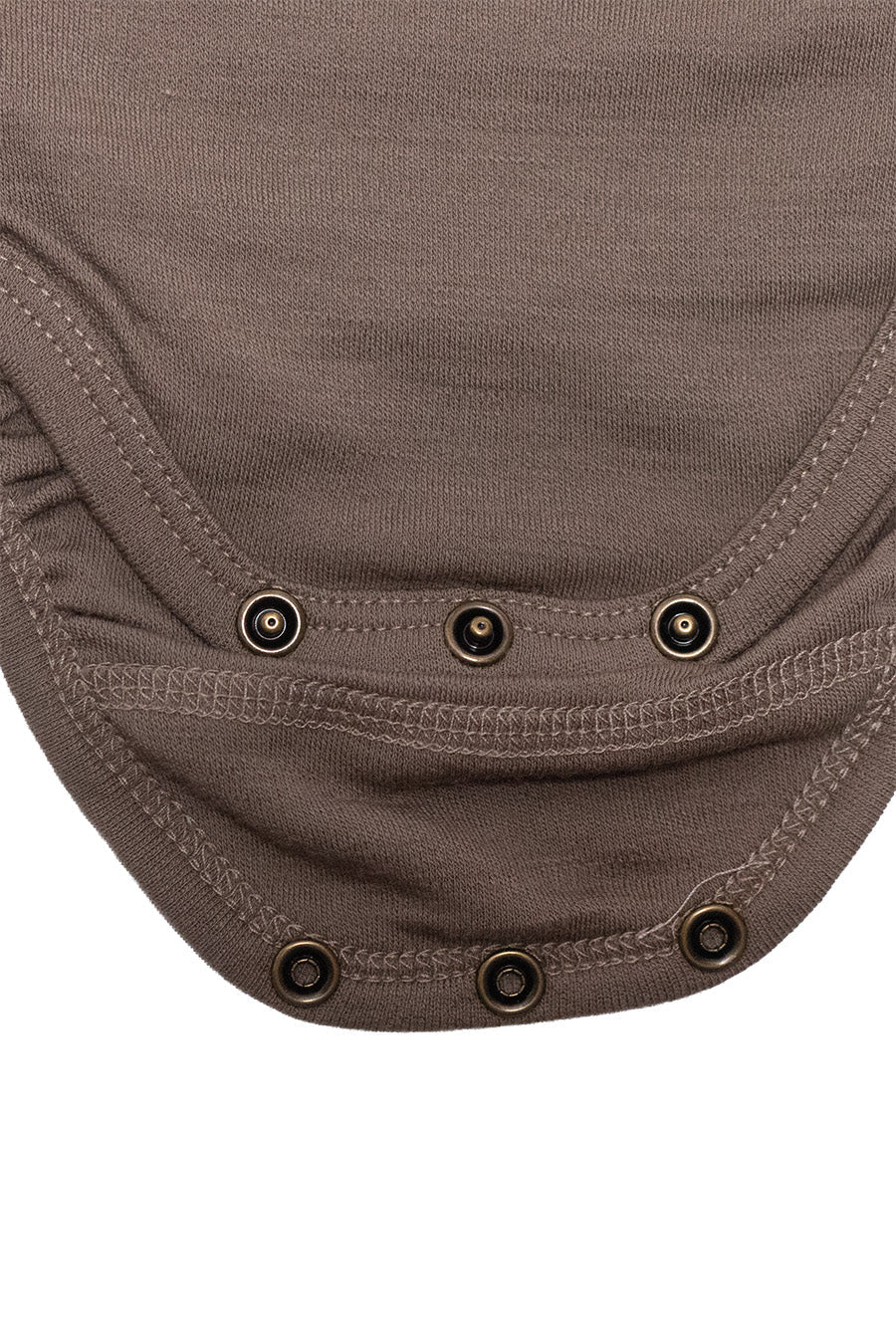 Wollen overslagromper lange mouw – merinowol – Walnut
