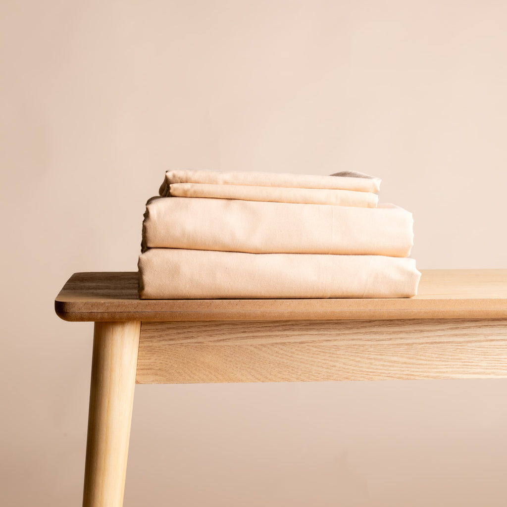 Verzwaringsdeken hoes - 140x200 cm - Beige - Katoen