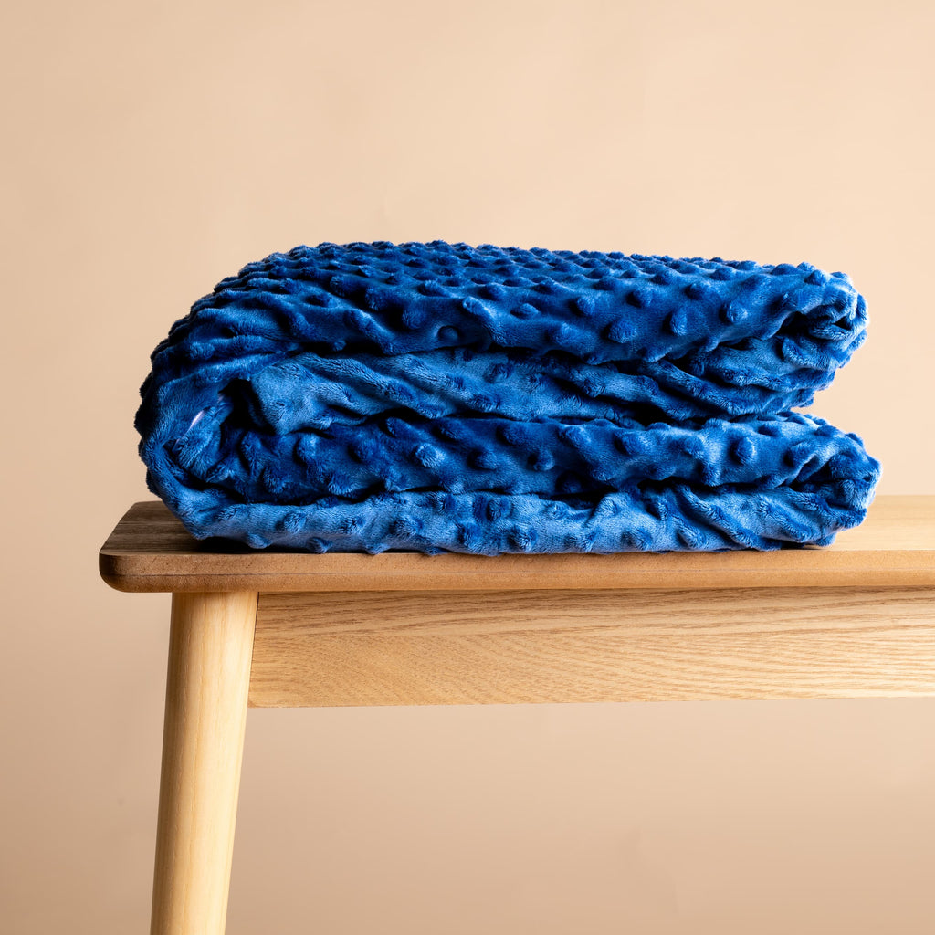 Verzwaringsdeken hoes - 140x200 cm - Donkerblauw - Minky