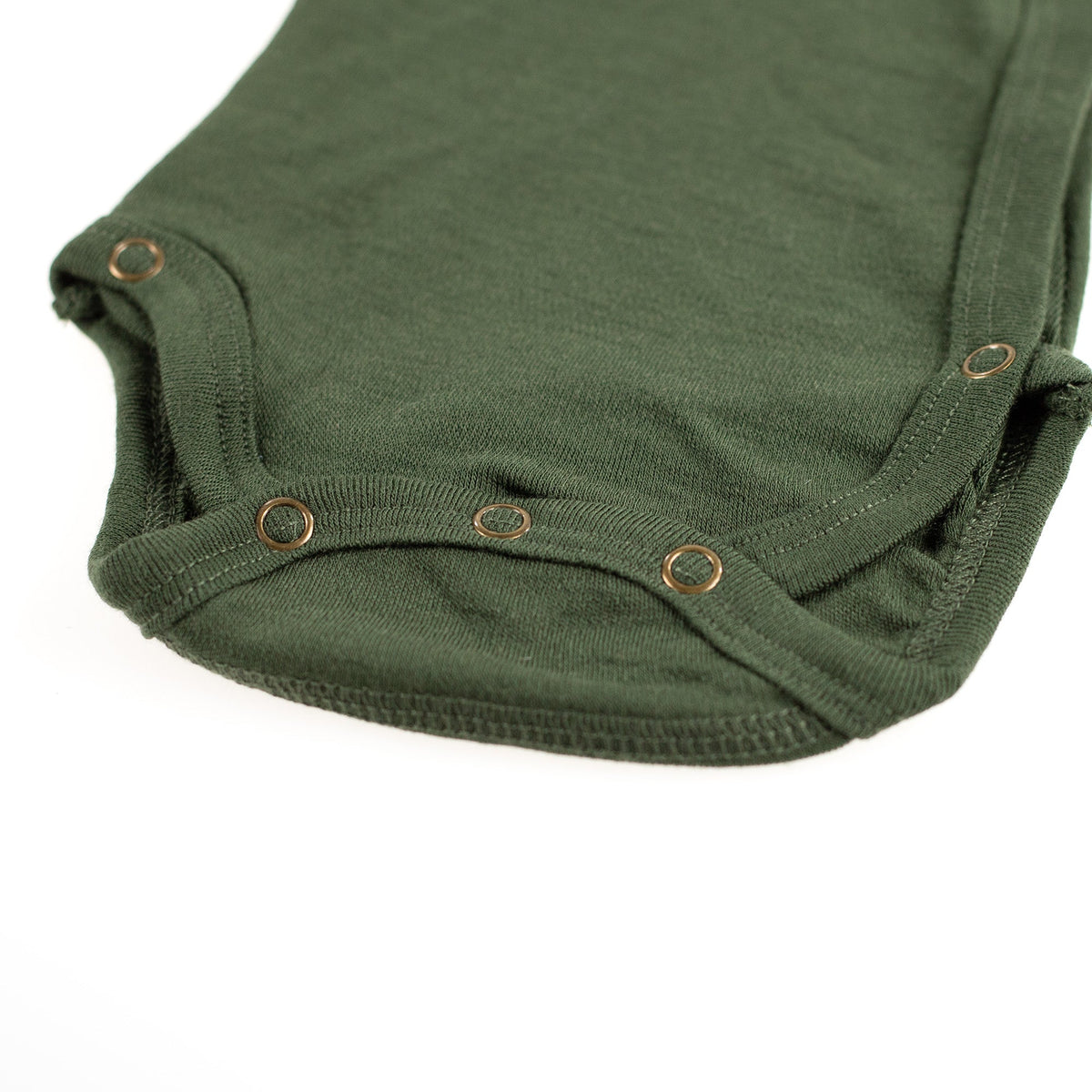 Wollen overslagromper korte mouw – merinowol – Rifle Green