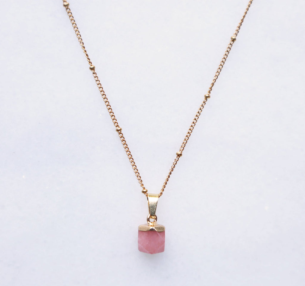 Pink Chalcedony Necklace for Love & Healing