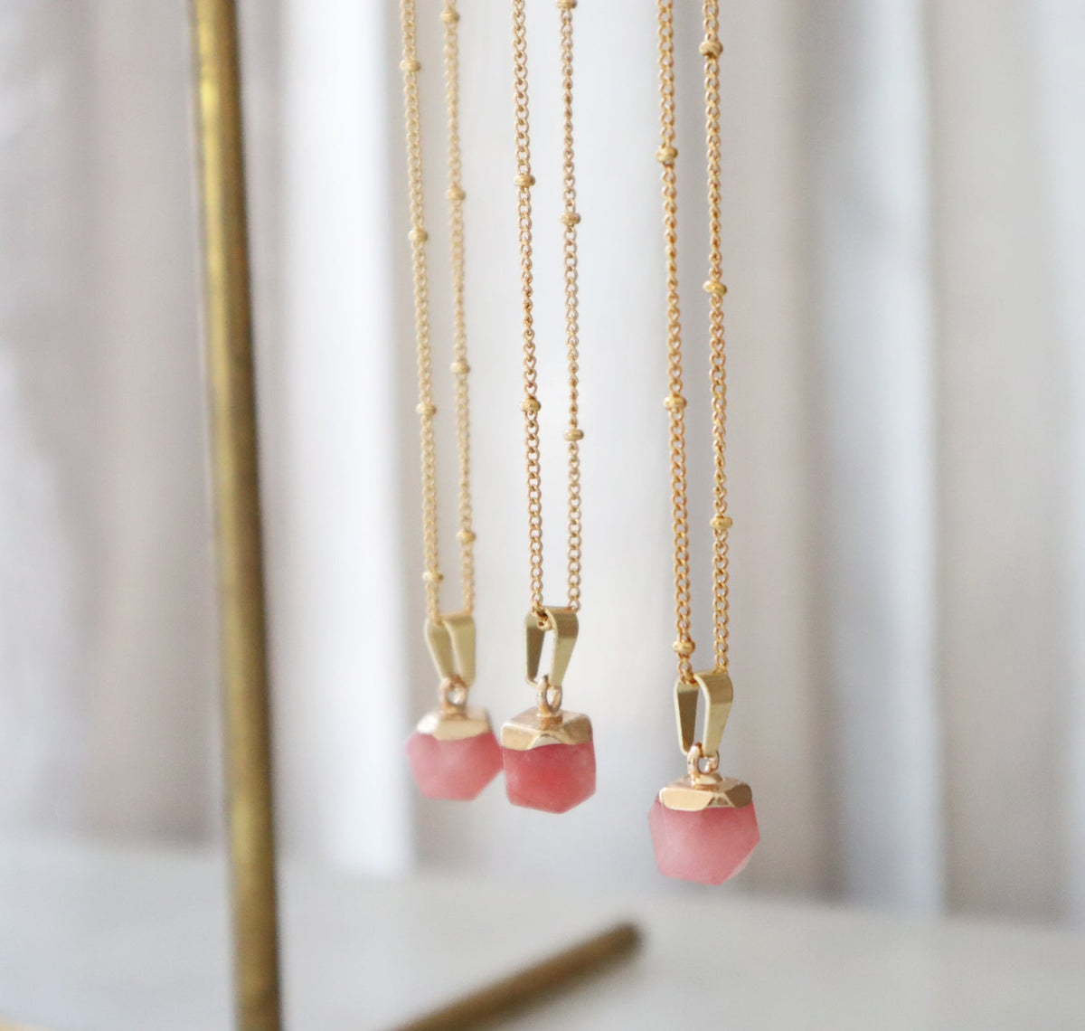 Pink Chalcedony Necklace for Love & Healing