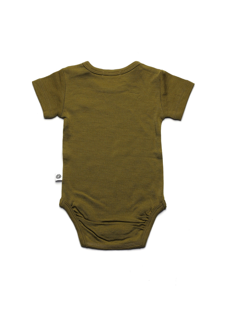 Wollen romper korte mouwen – merinowol – Fir Green