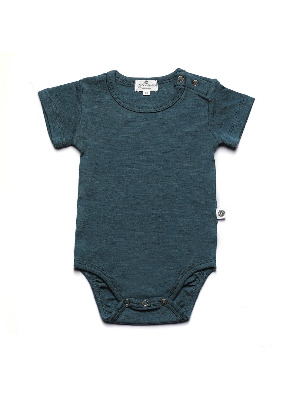 Wollen romper korte mouwen – merinowol – Orion Blue