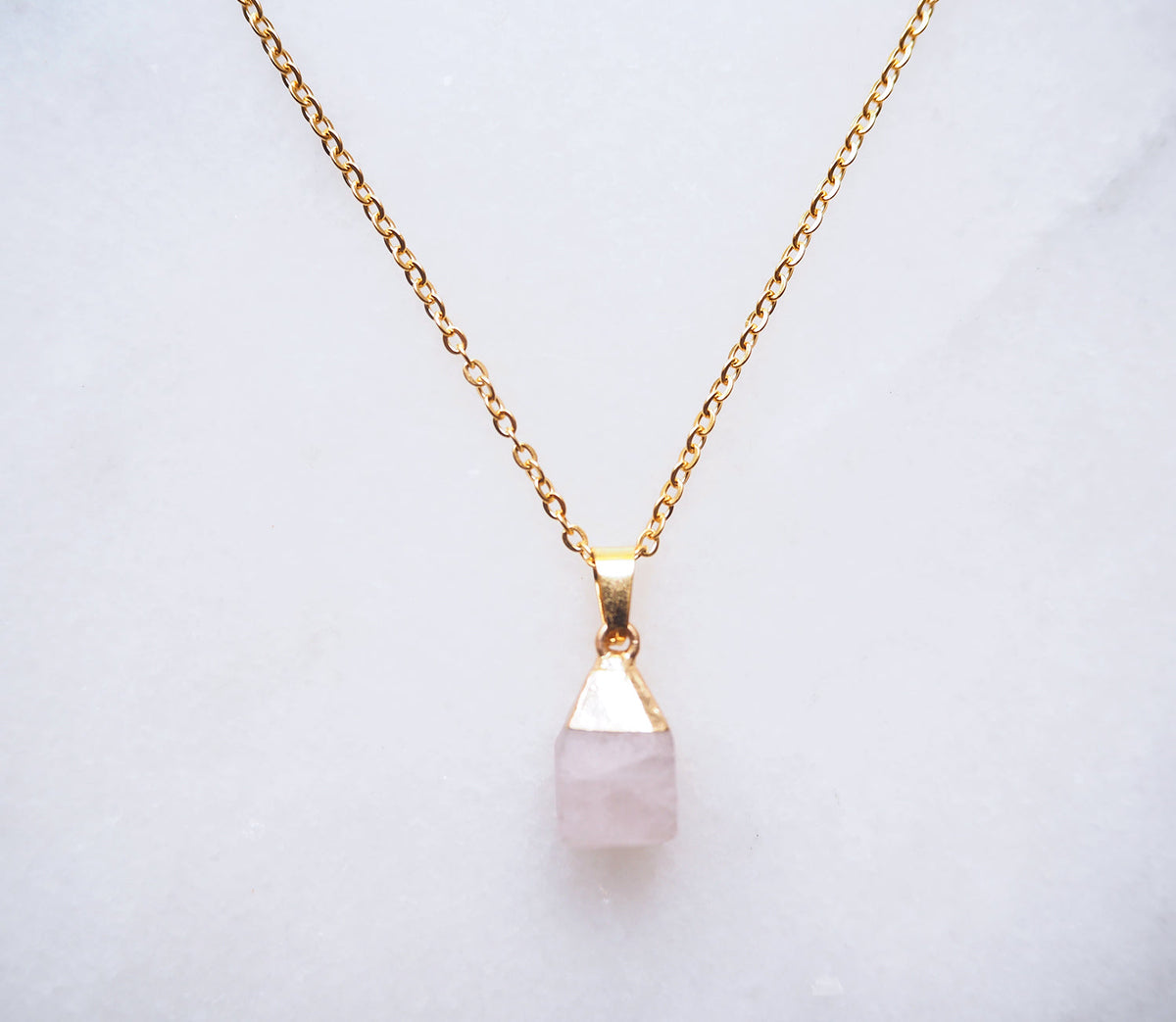 Rose Quartz Necklace for Love & Peace