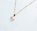 Rose Quartz Heart Necklace for Love & Peace (S)
