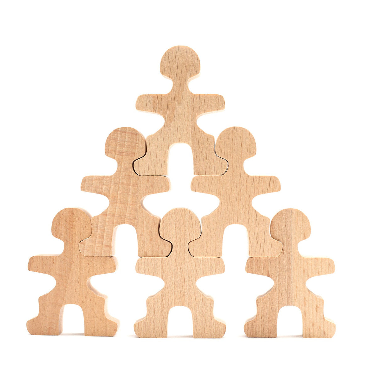 Houten speelgoed – Stapel Poppetjes / acrobaatjes – montessori – open einde speelgoed
