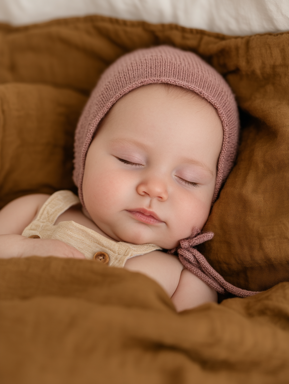 Wollen strikmuts baby gebreid – merinowol – Haze