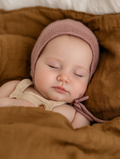 Wollen strikmuts baby gebreid – merinowol – Haze