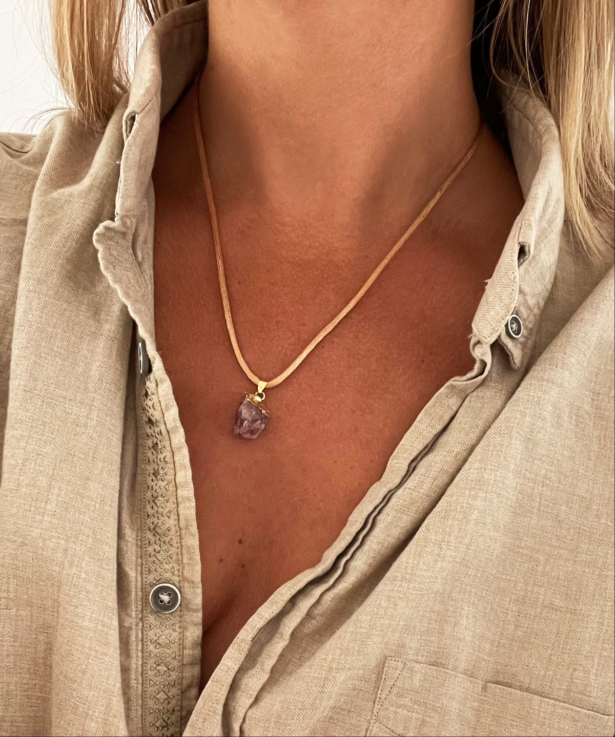 Strawberry Quartz Necklace for Love & Joy