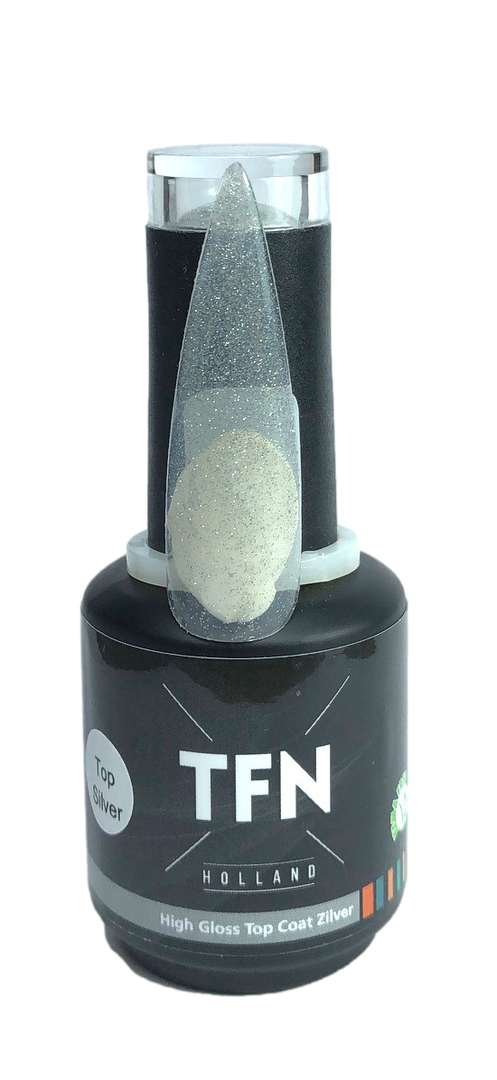 TFN High Gloss Glitter Top Coat Zilver Hema-vrij Vegan