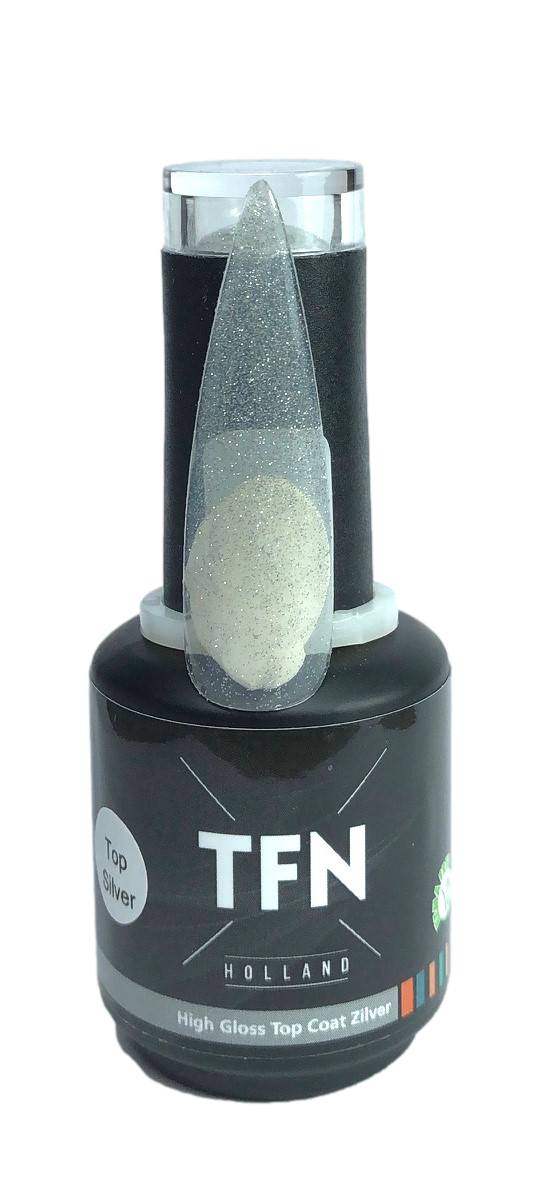 TFN High Gloss Glitter Top Coat Zilver Hema-vrij Vegan