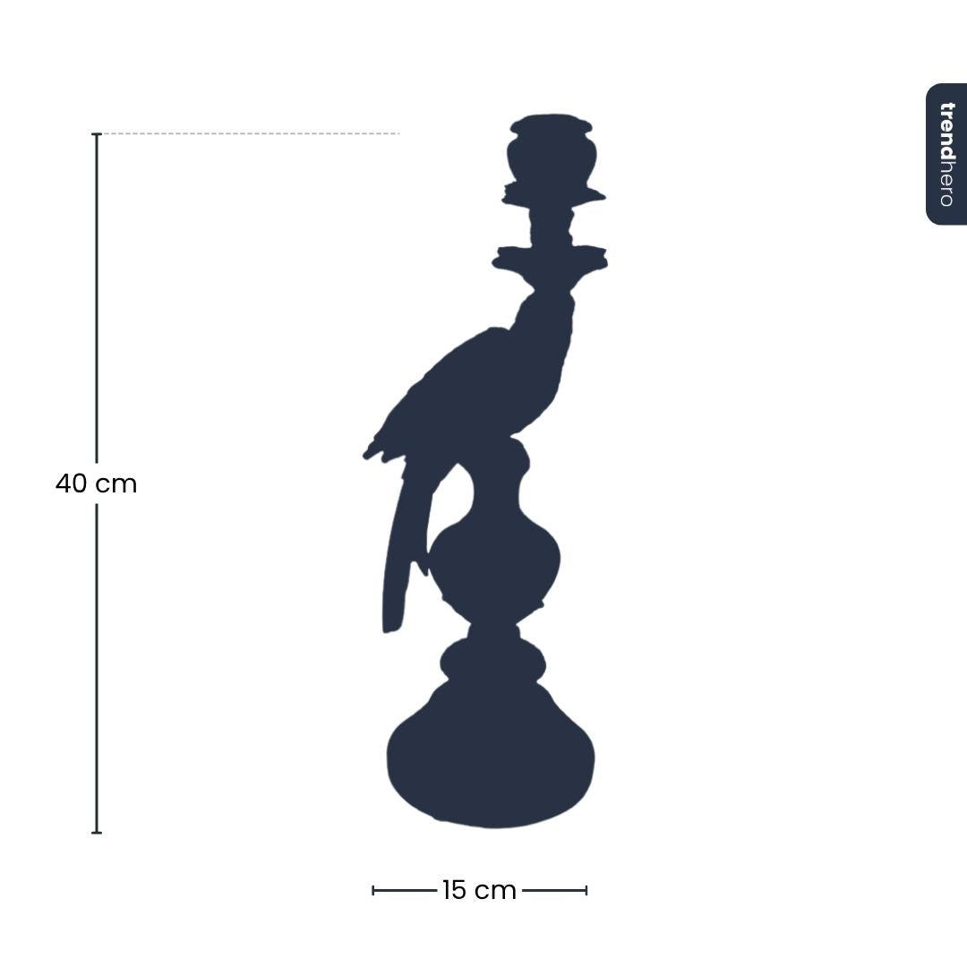 Candle Holder - Dutch Blue Parrot ↑ 40 cm
