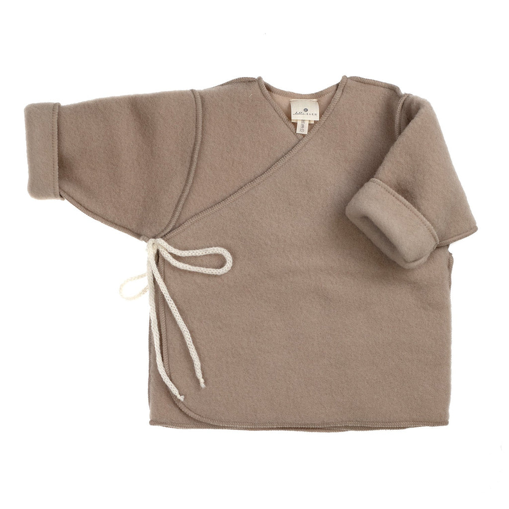 Wollen babyvestje – merinowol fleece – Beige
