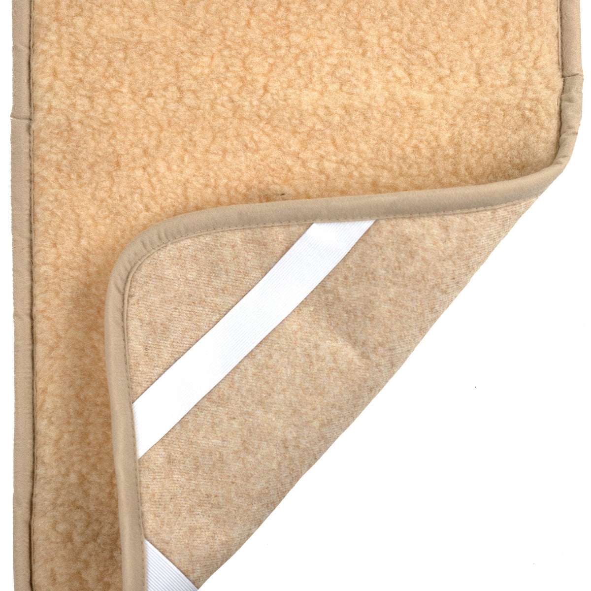 Wollen onderlegger co-sleeper amandel – merinowol – 50 × 90 cm