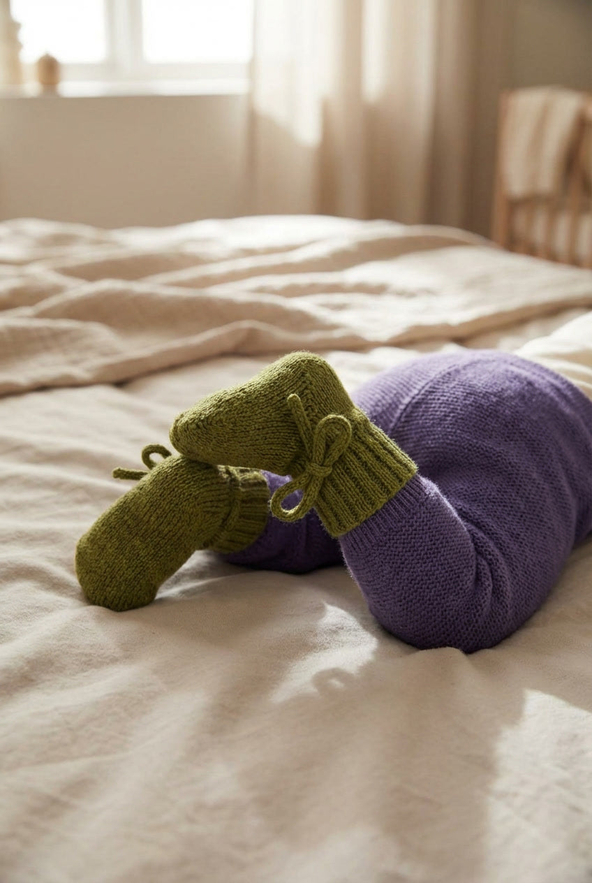 Wollen babysokjes – merinowol – Pickle